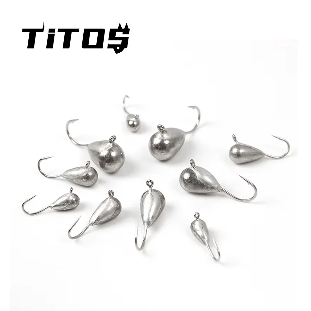 TITOS Подледная рыбалка Tear Drop Jig Основной цвет Вольфрамовая подледная Гачок Hayabusa