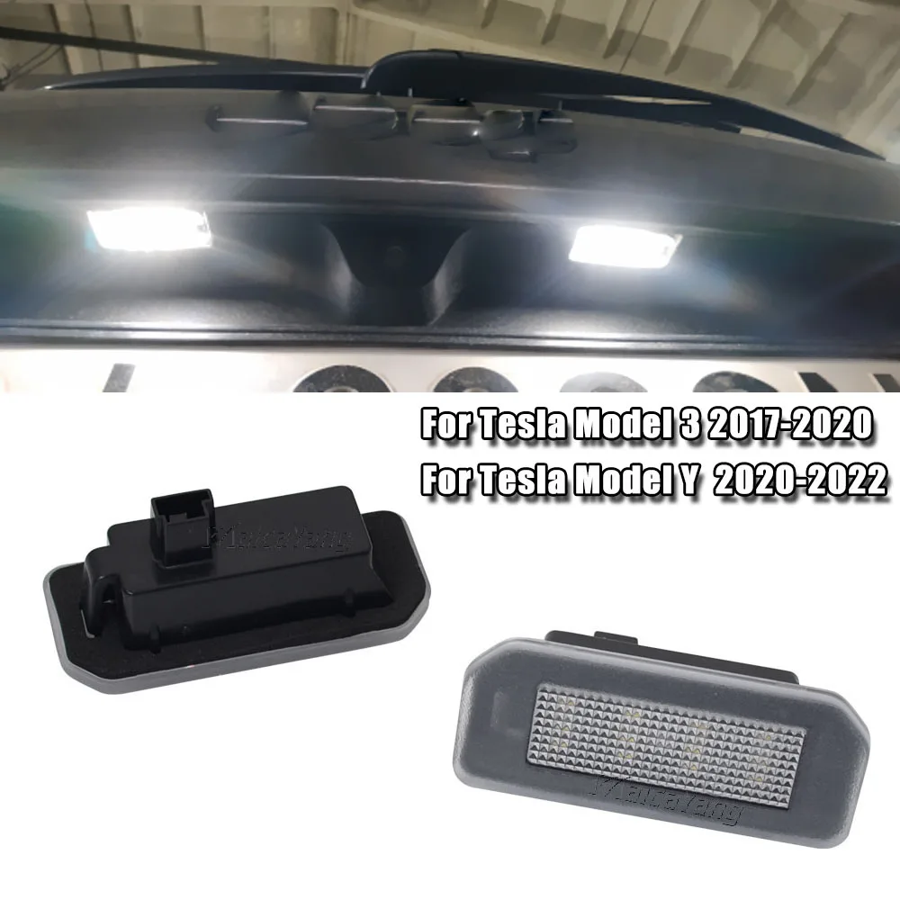 

Новинка для Tesla Model 3 2017-2021 Tesla Model Y 2020 без ошибок, ксенон, белый цвет, фотоэлемент номерного знака, лампы, автомобильные аксессуары