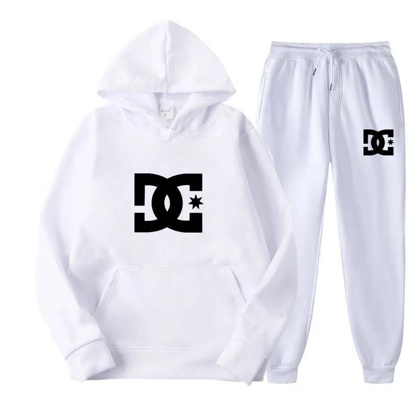 

Новинка 2023, спортивная одежда для отдыха с принтом, мужская толстовка с капюшоном и штаны, комплект для бега, 14 цветов