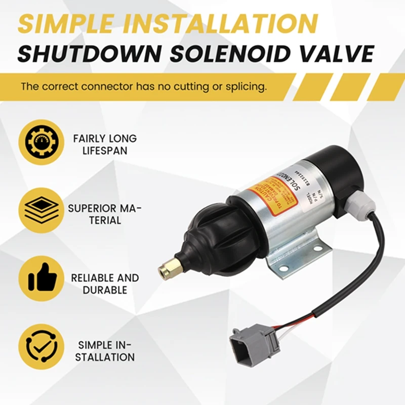 12V Электромагнит отключения подачи топлива стопорный соленоид для Perkins Volvo Penta