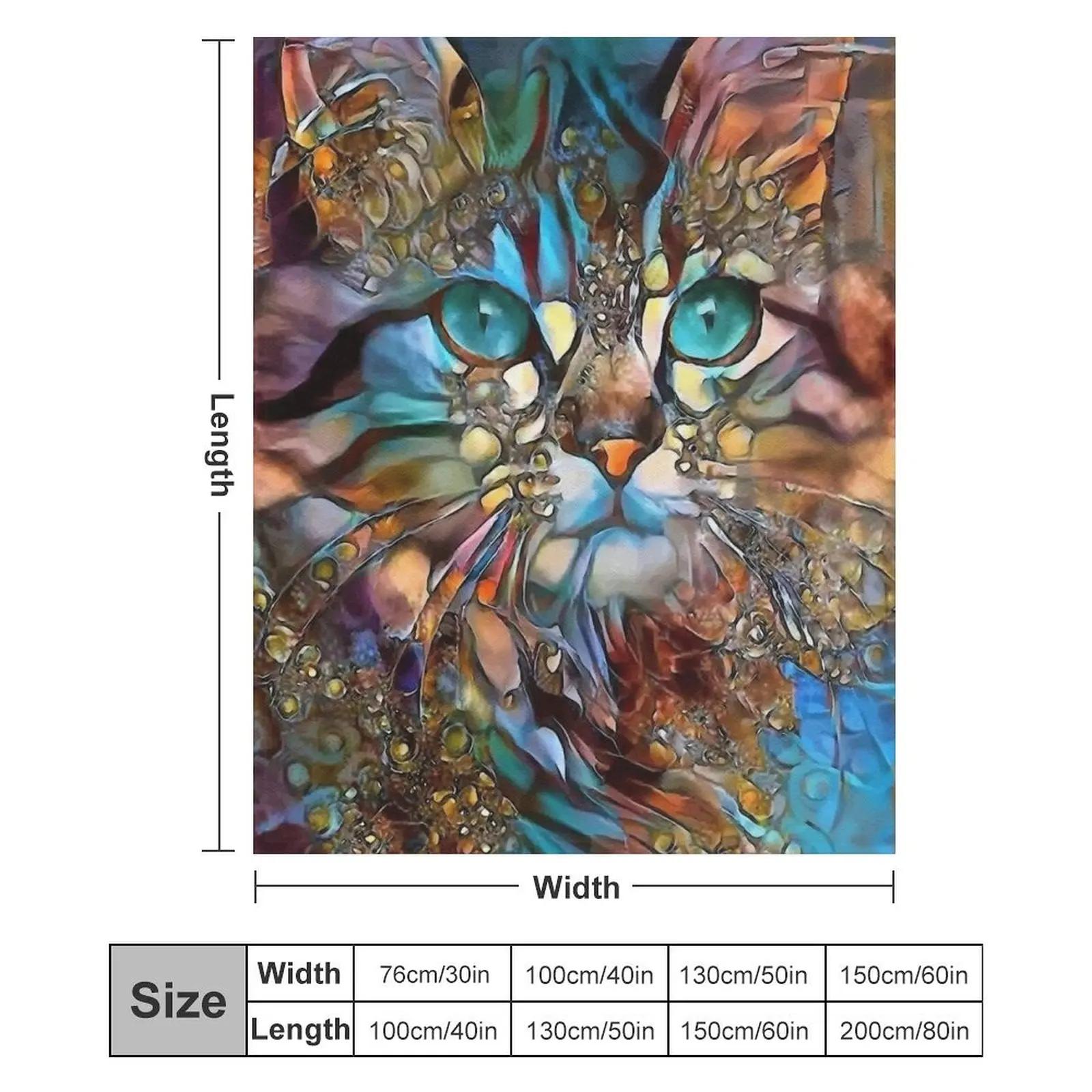 Андyna кот чат леа рош картины пледы красивые зимние мягкие одеяла для большого