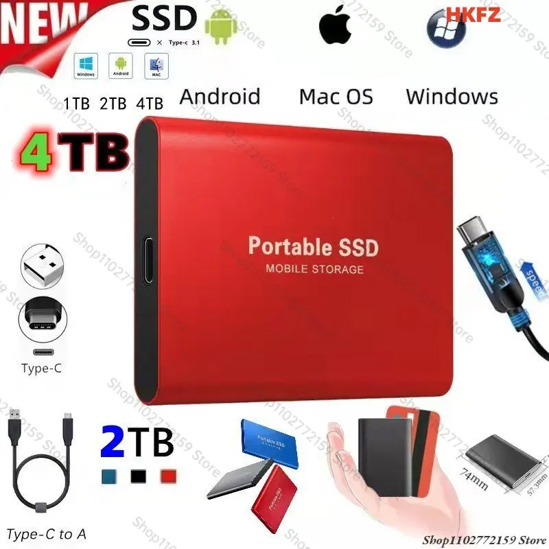 

New SSD HDD 2.5 16TB External Solid State Drive 4TB 8TB Storage Device Hard Drive Computer Portable USB3.0 SSD Mobile Hard Drive