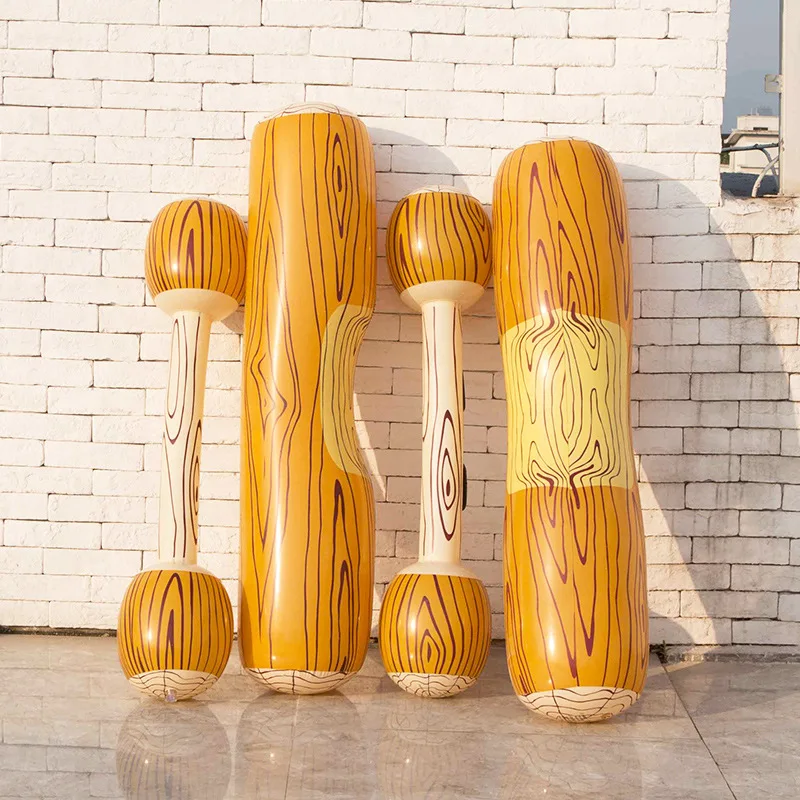 

Summer Outdoor Beach Pool Inflatable Log Stick Set Swimming Rings Women Men Double Beat Swim Ring Pool Water Sports Supplies