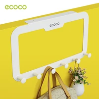 ecoco over door hanger 6 hooks space saving over door heavy duty organizer rack for hanging coat towel bag
