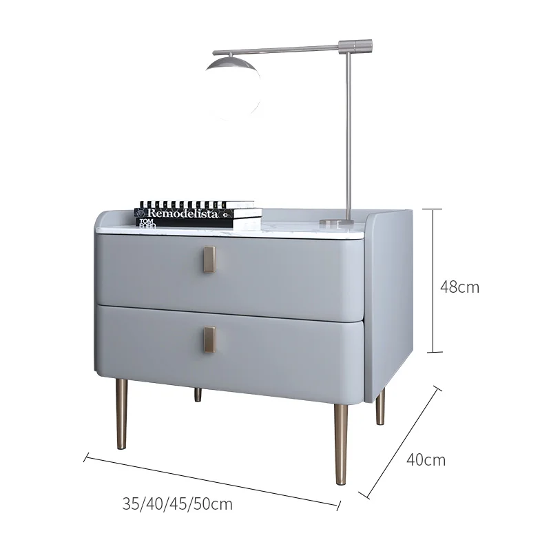 

light luxury modern solid wood mesh red Nordic bedside table small mini minimalist modern 20CM50CM