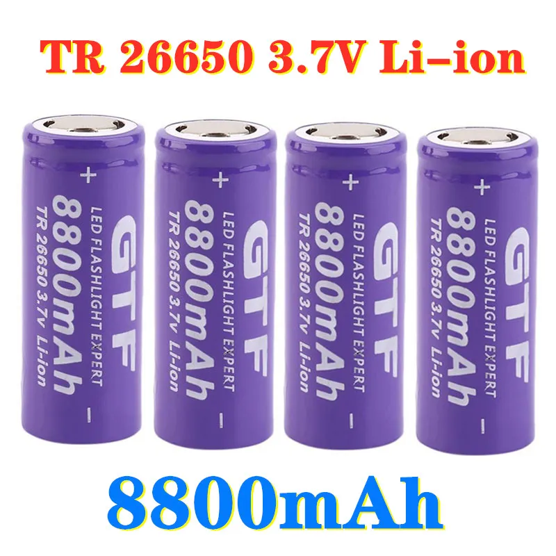

100% neue 3.7V 26650 Batterie 8800mAh 3,7 V Li-Ion Akku Für LED Taschenlampe Li-Ion Batterie akkumulator batterie