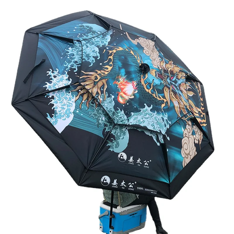 

Зонт для рыбалки, большой зонт для рыбалки, многослойный Зонт с защитой от дождя и рисунком, утолщенный виниловый солнцезащитный Универсальный