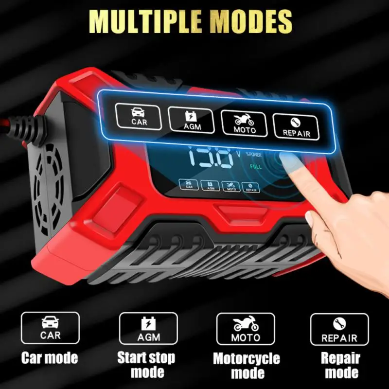 

Smart Car Charger 6a Car Power Repair Chargers Portable Car Battery Charger Multifunctional Car Accessories Practical Durable