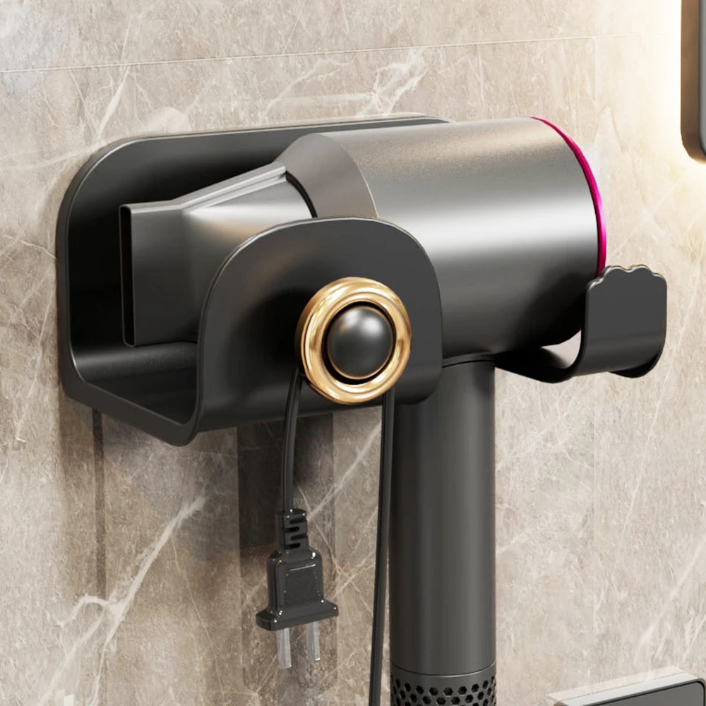 

Hair dryer bracket wall-mounted hair straightener hair dryer hair rack bathroom finishing rack self-adhesive plastic storage rac