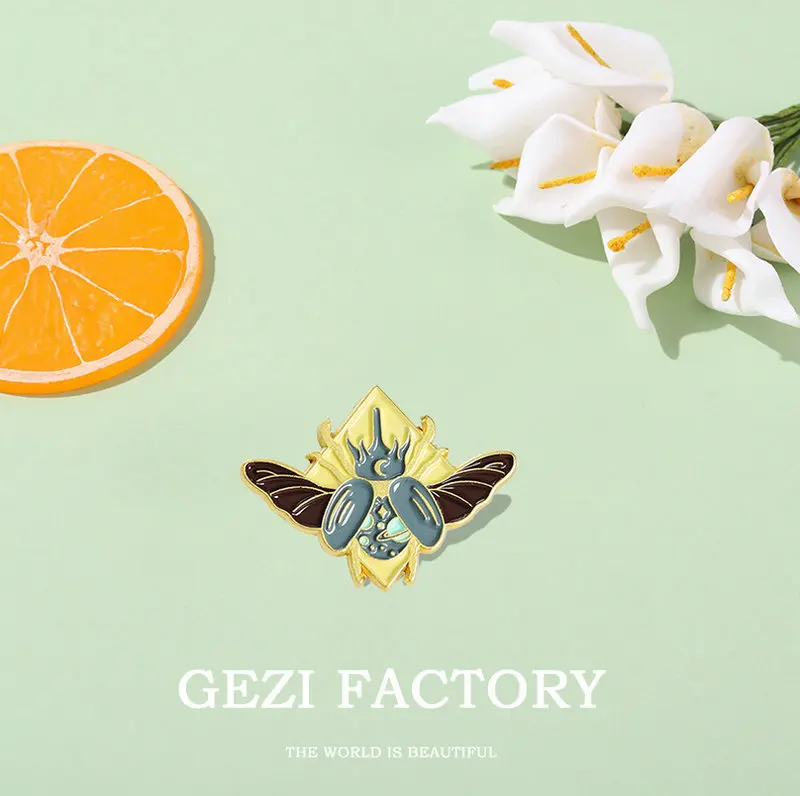 Эмалированные булавки в виде жука насекомого Милые Броши форме божьей коровки на