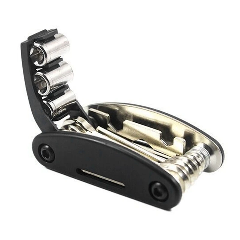 16 в 1 складной метрический набор инструментов для ремонта велосипеда портативный