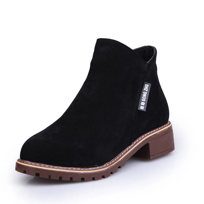 

Women's Fashion Side Zipper Ankle Boots Autumn Winter Boots Pointed High Quality Solid Ladies Shoes PU High Heels Boots HAN0027