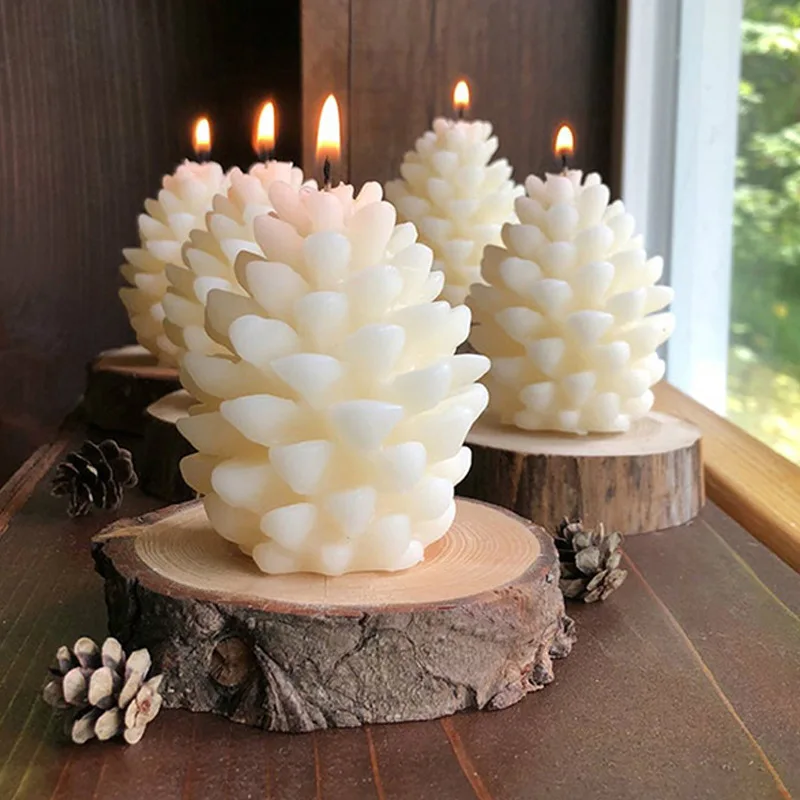 

3D Christmas Decor Candle Mold for DIY Scented Candle Resin Plaster Silicone Mould Snowflake Elk Tree Craft Mold Home Decoration