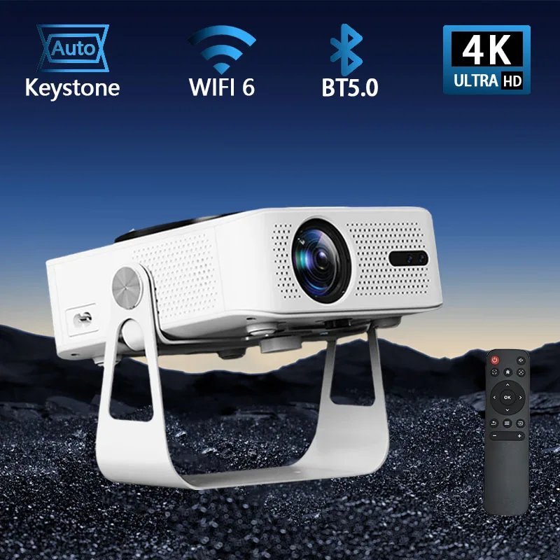 Фото Совершенно новый портативный проектор Blixora 4K 1200ANSI, полностью электрическая автоматическая коррекция 1080P, WIFI6 360° °   домашний театр №1