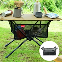 1pc foldable camping table storage net pocket outdoor barbecue picnic table mesh bag portable hunting tactical table accessories