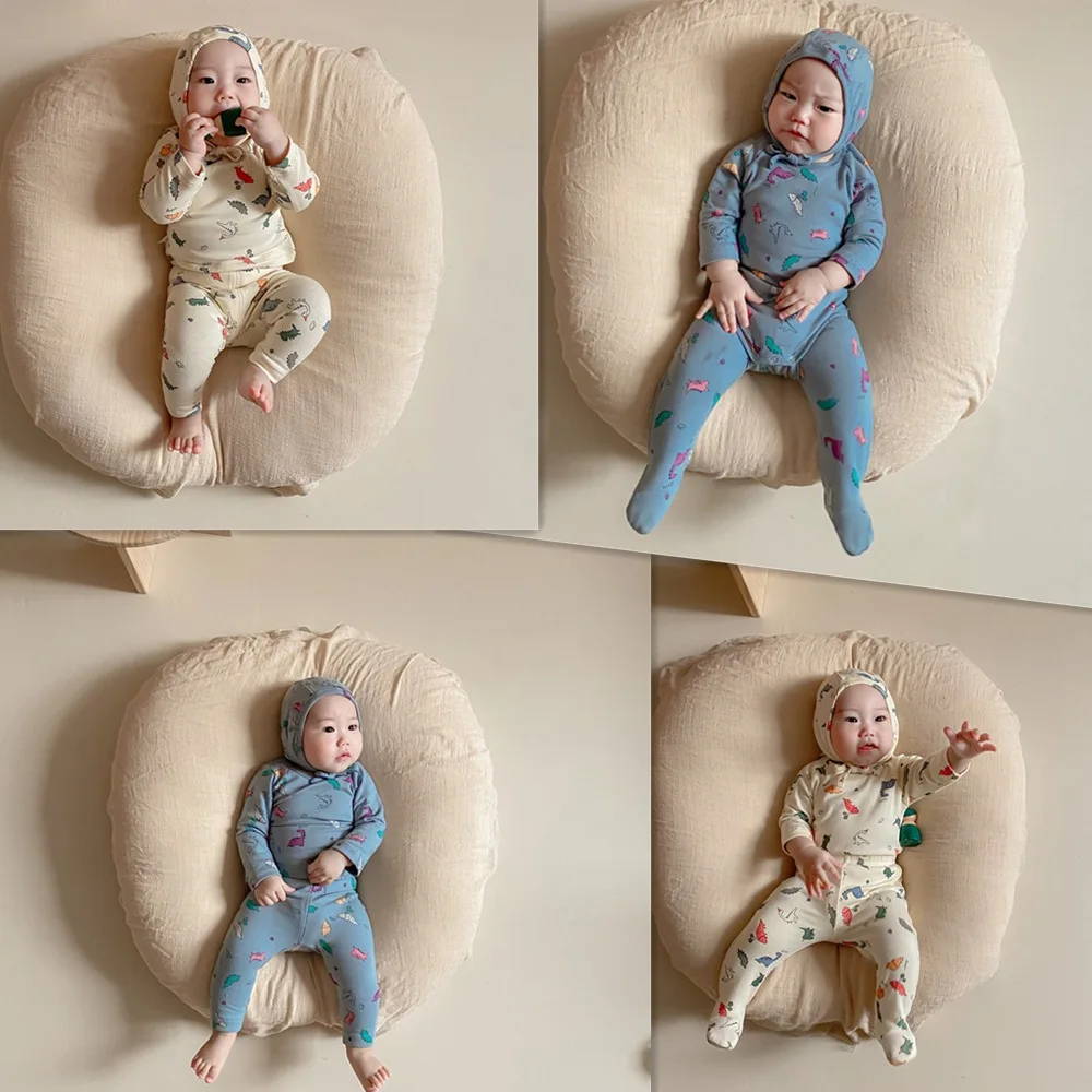 

2021 Baby Clothing Newborn Cotton Cartoon Cute Boy Baby Girl Clothes Suit Autumn And Winter Baby Suit Baby Home Service Suit