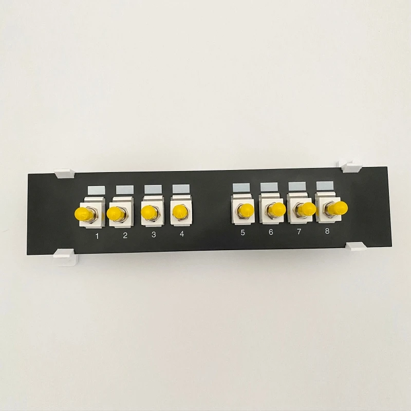 

8-Port ST Optical Fiber Patch Panel Module-Mounted Blank Patch Panels Rj45 Ethernet Cable Management Frame Dropship
