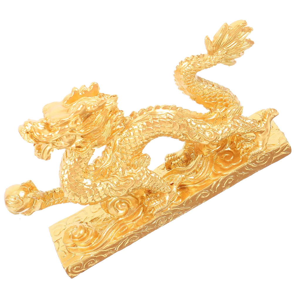 

Vintage Dragon Ornament Desktop Simulation Chinese Dragon Decor Resin Dragon