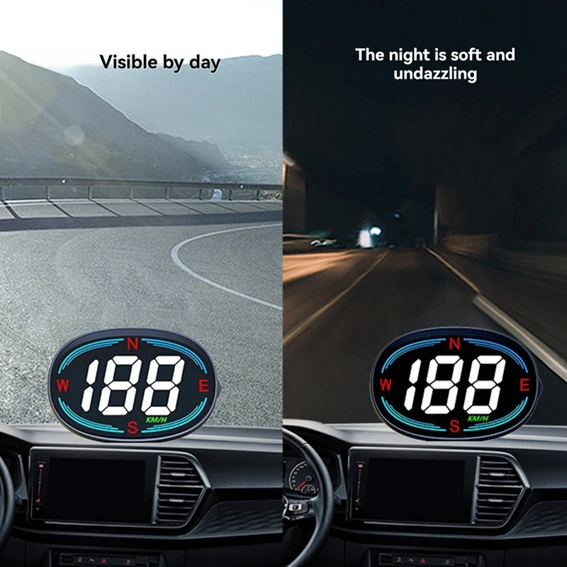 H2 Автомобильный цифровой спидометр GPS HUD Heads Up Дисплей для всех автомобилей