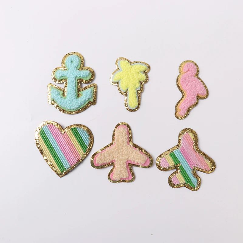 Термоклейкие нашивки с рисунком фламинго самолета |