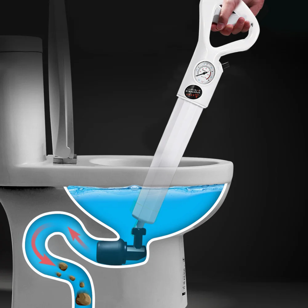 

Плунжер бластера для ванной и туалета, устройство для очистки раковины высокого давления, визуальный прибор, отображение давления в режиме ...