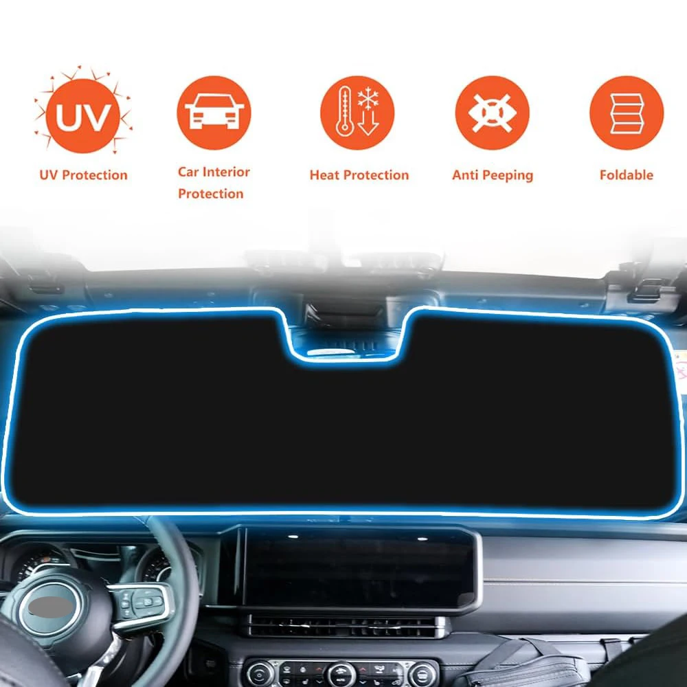 Солнцезащитный козырек на лобовое стекло для Jeep Wrangler JL 2/4 дверь 2024 4XE складные