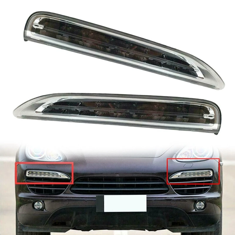 

Передний бампер автомобиля, дневная Рабочая лампа, фонарь задних фар, подходит для замены деталей для Porsche Cayenne 2011-2014, левая сторона: 95863118100