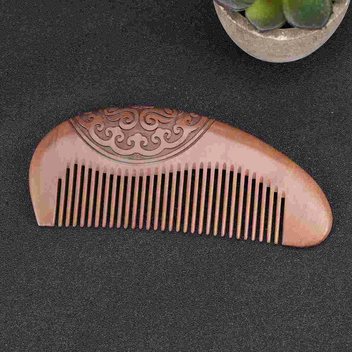 

Comb Hair Brush Paddle Detangler Wooden Cushion Wood Beard Sandalwood Hairbrush Detangling Curly Pin Combs Handle Women Snag
