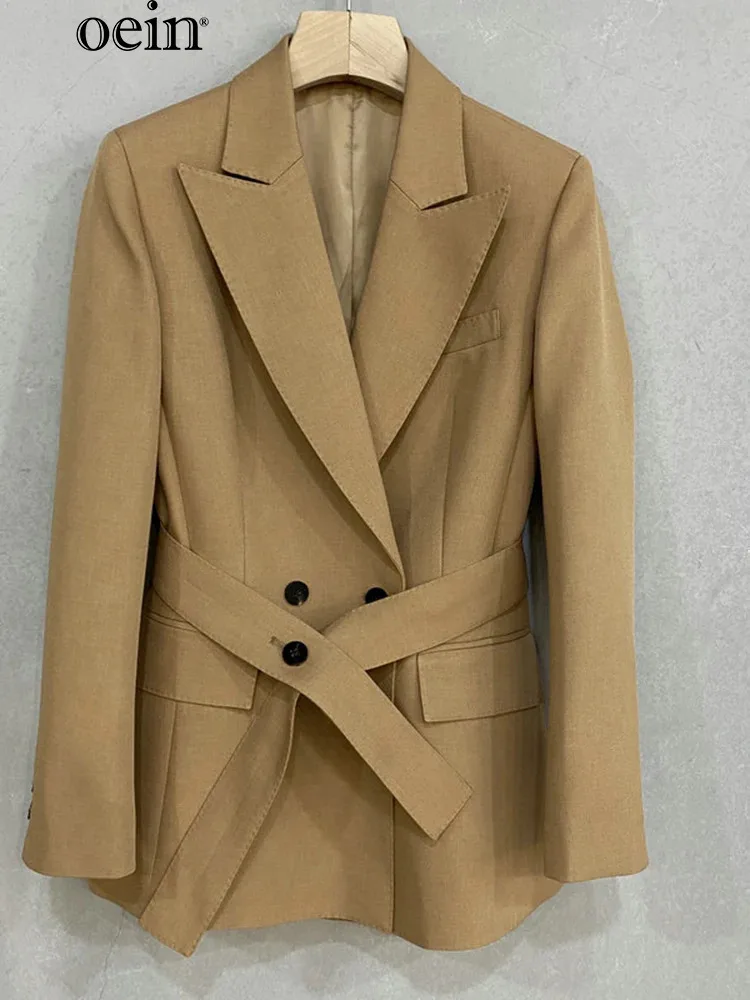 Весна-Осень 2024 дизайнерский стильный приталенный костюм oein с двумя пуговицами