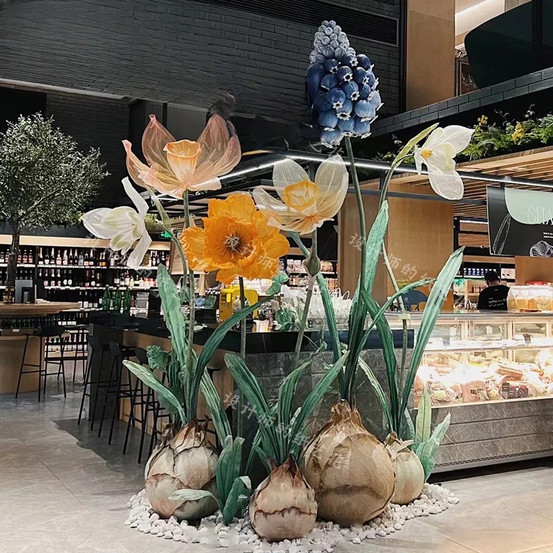 Шелковый бумага нарцисса художественный цветок большой гигантский салон