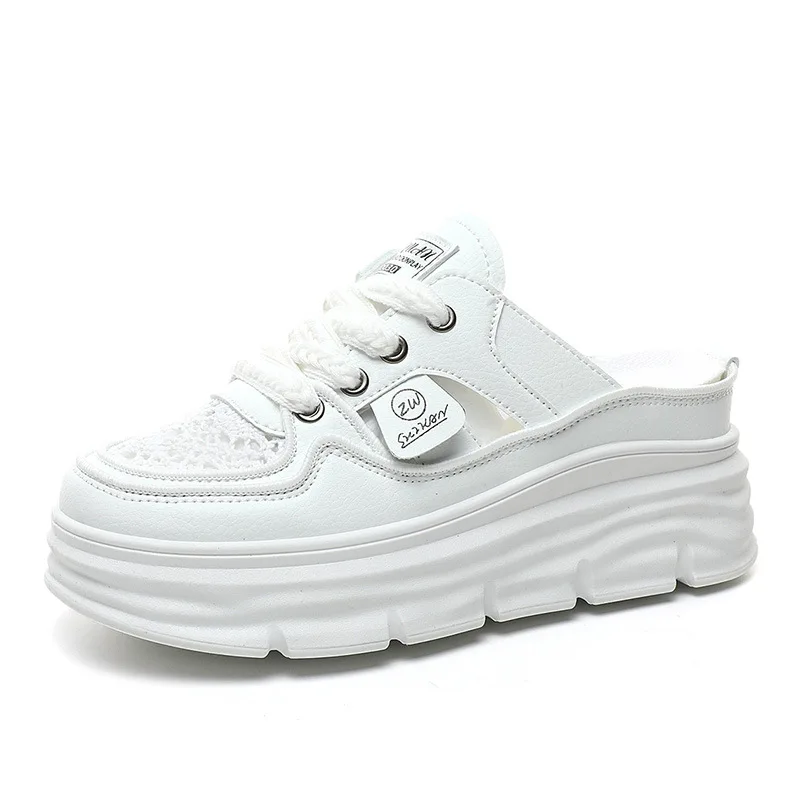 Сандалии женские на толстой подошве повседневная плетеная обувь большие размеры