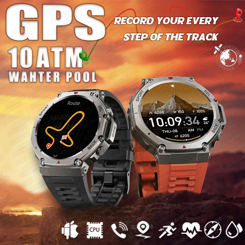 GUHUAVMI военные умные часы с GPS для мужчин