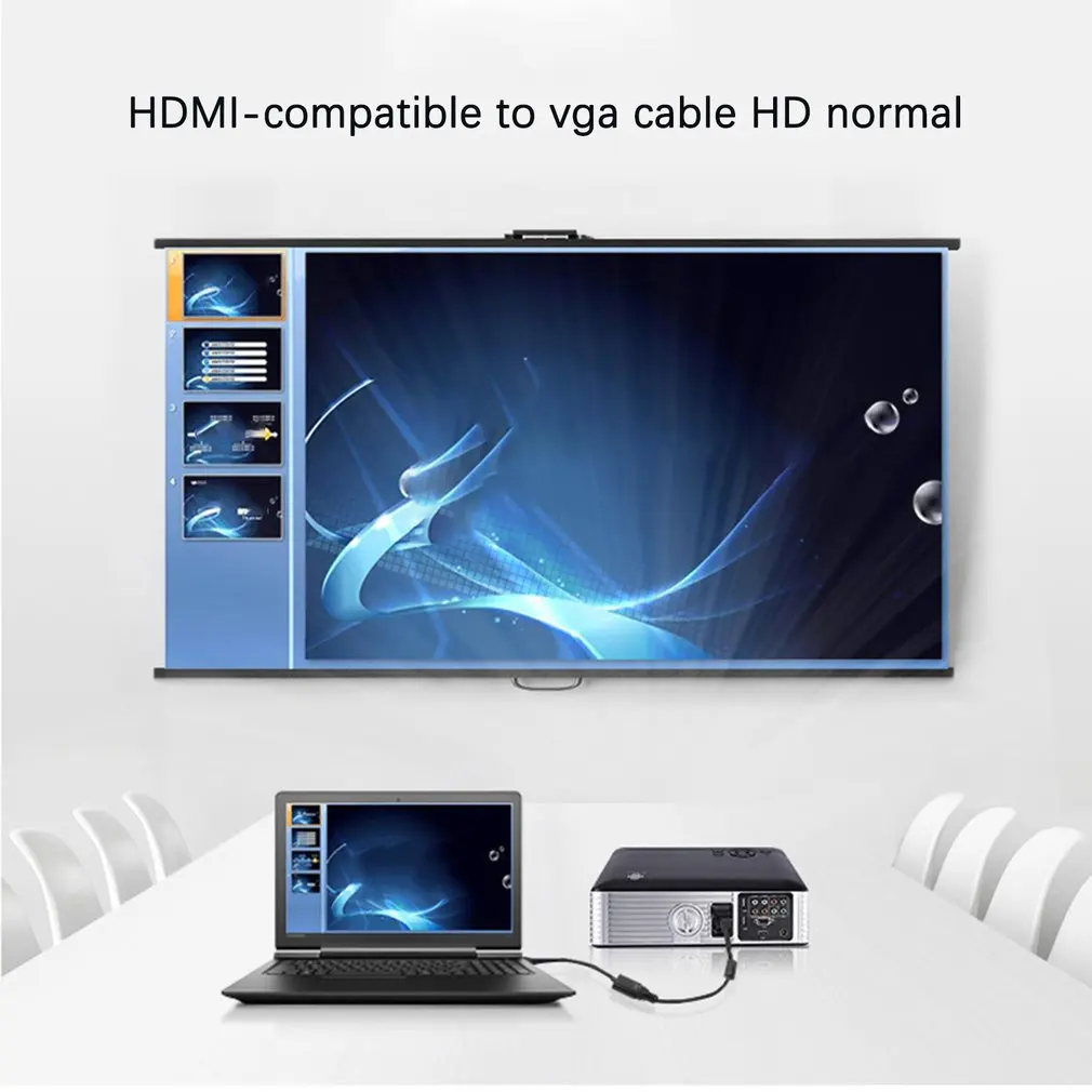 Новый адаптер HDMI-совместимый с VGA 1080P папа-мама преобразователь цифро-аналоговый
