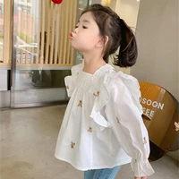 girls babys coat blouse jacket outwear 2022 bear spring summer overcoat top party school gift formal childrens clothing