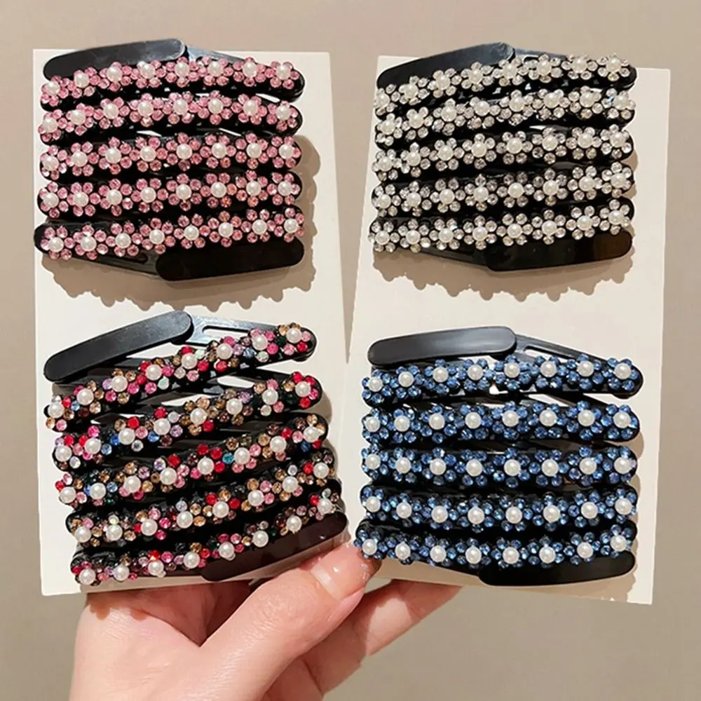 Портативная Складная регулируемая лента для волос с цветочным рисунком