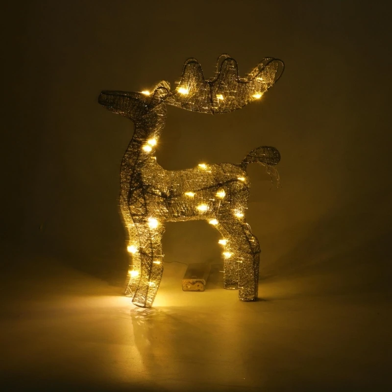 

Фигурка рождественского оленя со светильник кой, украшение для столовой, Прямая поставка