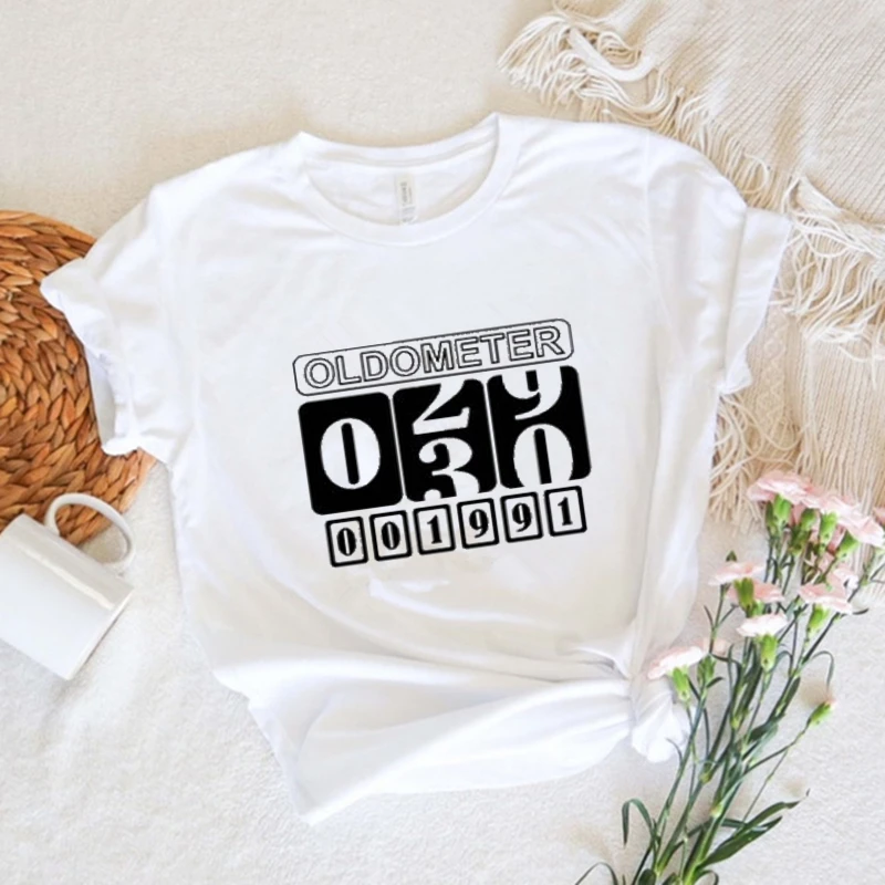 1991 Shirt, Thirty Birthday T Shirt, 30th Birthday Shirt, Odometer Shirt 100% cotton women's T-shirt women clothing y2k top
