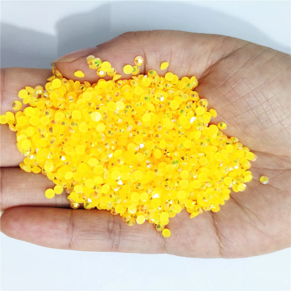 

2-4mm Jelly Color ChampagnAB 5000/10000Pcs Facets Swarovsky FlatBack Resin Rhinestone Nail Art Garment Decoration Stones