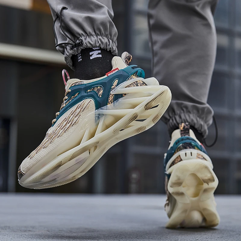 Hot Sales Trend Men's Blade Running Shoes Breathable Sneakers Jogging Shoes Fashion Antiskid Damping Sport Shoes Casual Sneakers