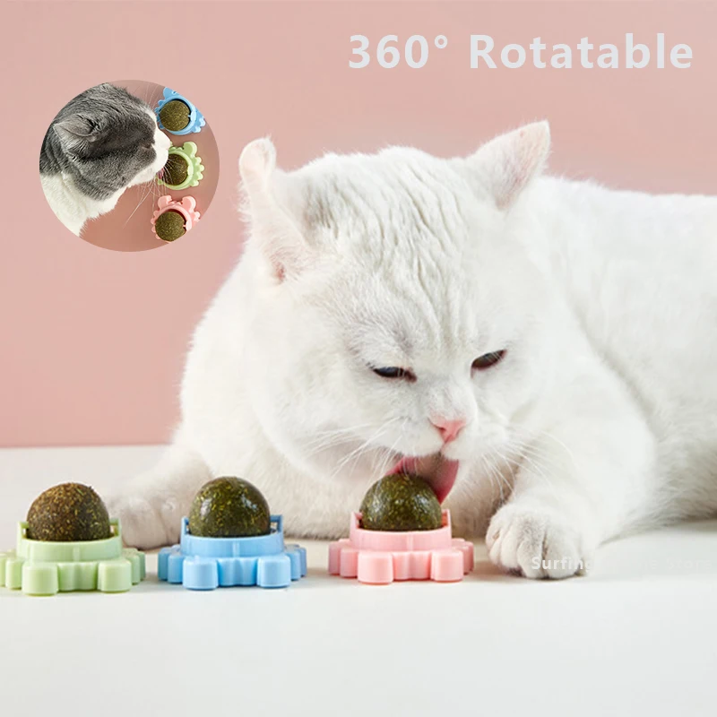 

Healthy Cat Catnip Wall Ball Cat Candy Licking Snacks Nutrition Catnip Snack Nutrition Energy Ball Kitten Cat Toy Cat Supplies