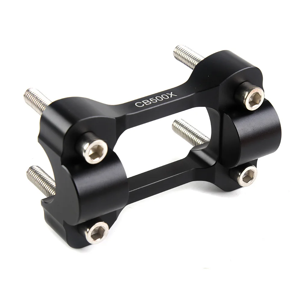 

Motorcycle Handlebar Riser Bar Mount Handle Clamp for HONDA CB500X CB400X 2019 2020 2021 Black