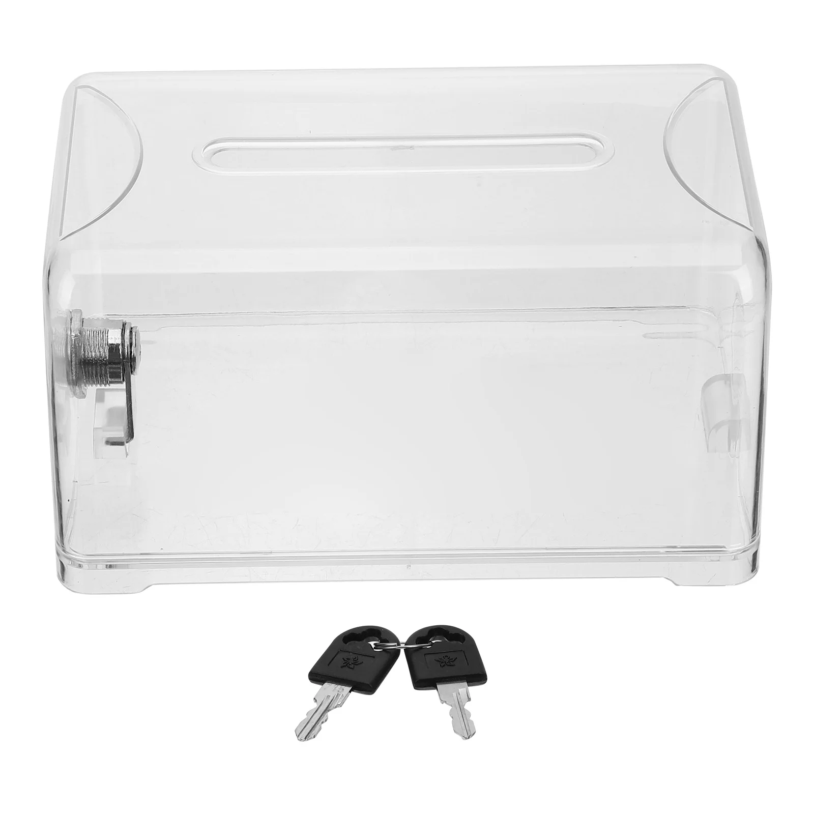 

Box Clear Storage Holder Display Case Business Drawer Company Ballot Poker Gaming Empty Playing Container Lock File Conference