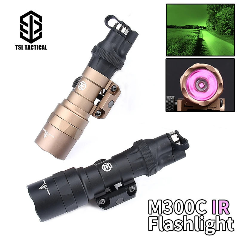 Tactical IR Flashlight M300 M300C M300B Surefir Hunting Weapon Scout Light Infrared Night Vision Lamp Fit 20mm Picatinny Rail