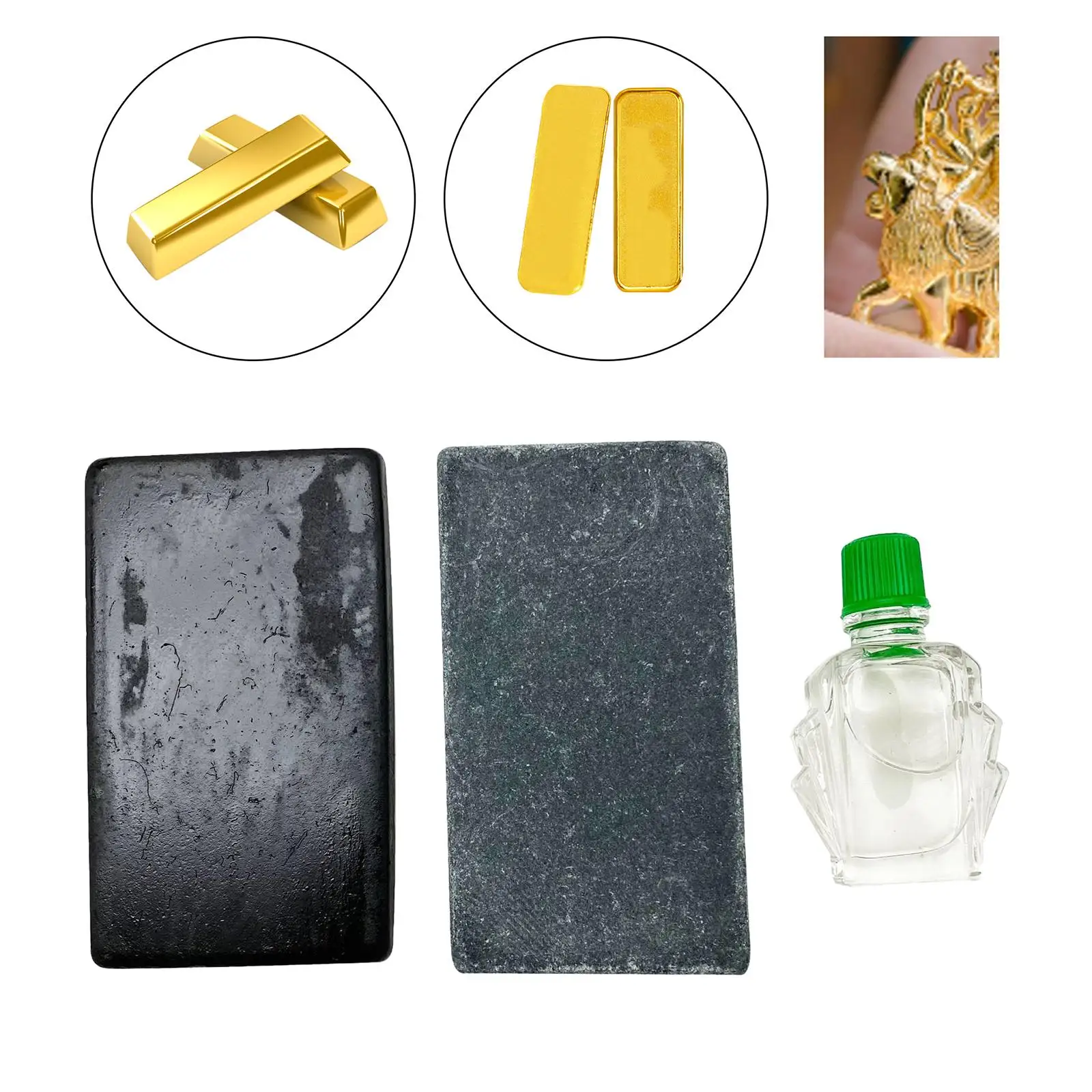 Gold Testing Stone Acid Test Kit Test Precious Metals Jewelry Test Stone Portable Jewelry Tools 10K 14K 18K 22K Gold Testing Kit