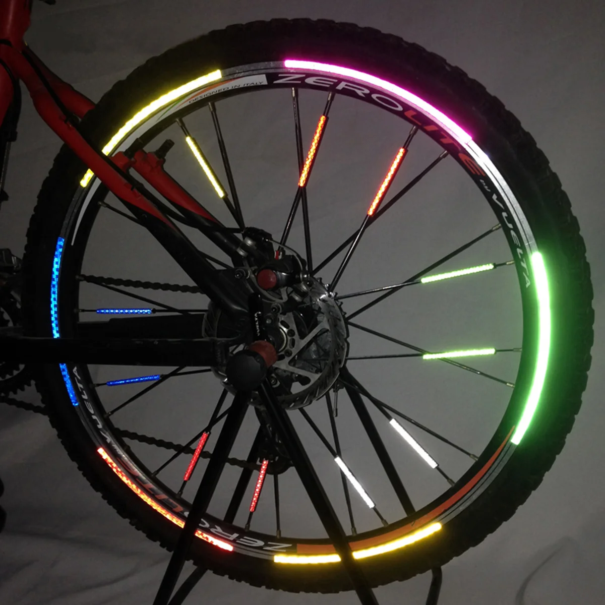 

4 Sheets Bike Stickers Reflective Sticker Bike Wheels Reflective Decal Tape Rim Tape Reflective Tape Car accessories