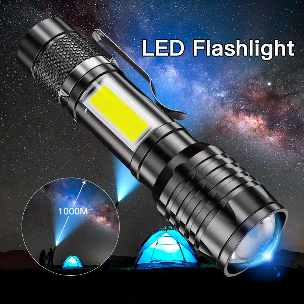 

Светодиодный фонарик высокой мощности, фонарь с компактным увеличением, яркий водонепроницаемый тактический светильник для кемпинга