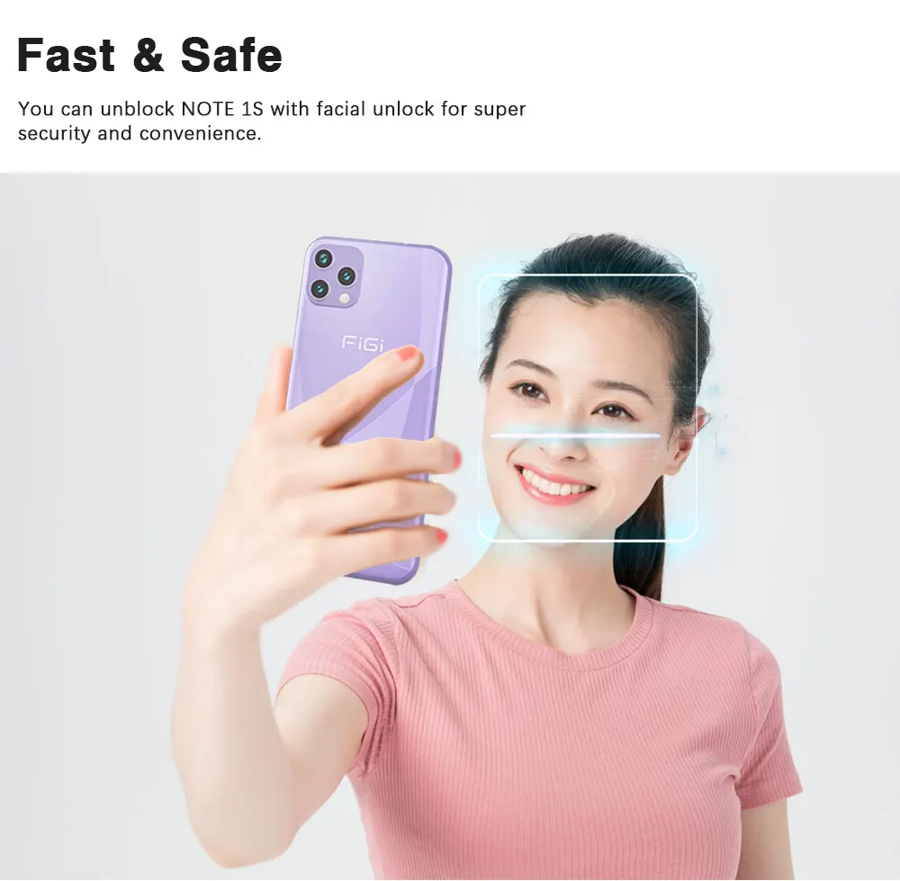 FIGI NOTE 1S Smartphone 4GB+128GB Helio P60 Android 11 Mobile Phone Octa Core 6.6