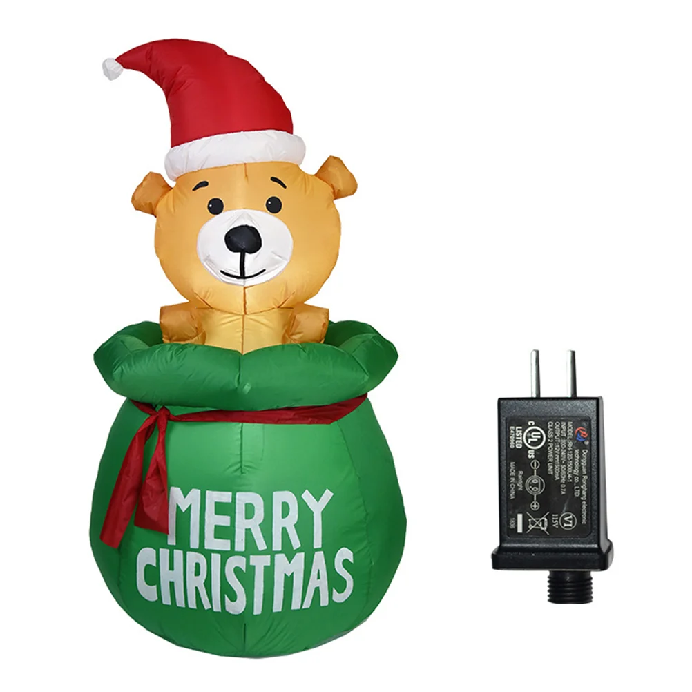 

1 Set of Christmas Scenes Inflatable Bear Decor Photography Props(American Plug)