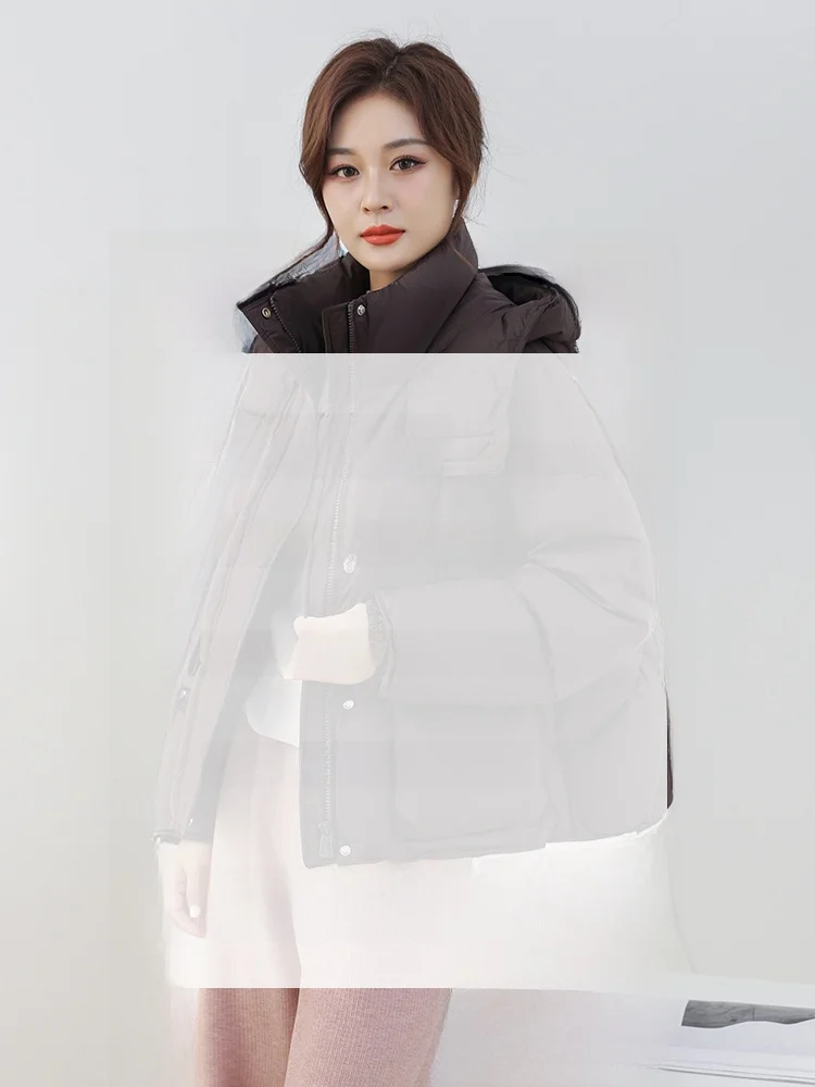 Короткий пуховик Duck женская зима 2024 новое консервативное утолщенное