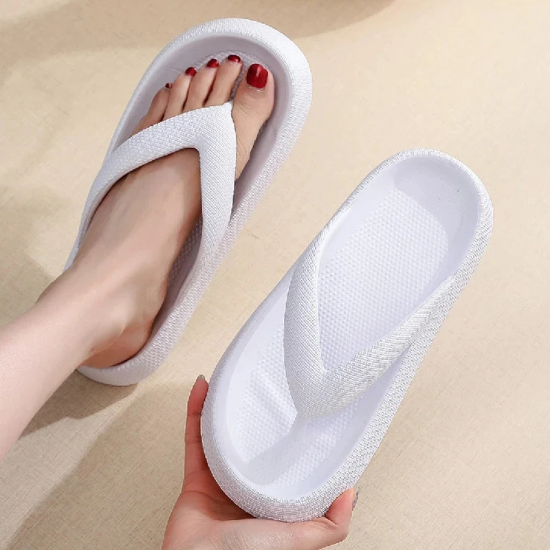 

Beach Platform Flip Flops Cloud Slipper Women Sandals Woman 2022 Summer Trends Thong Slides Non-Slip Soft Shower Shoes